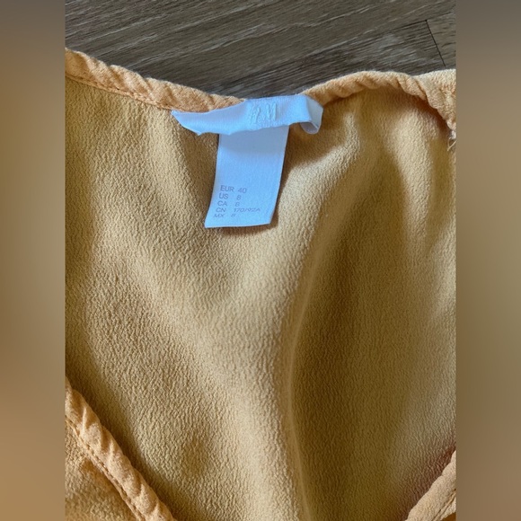 H&M Mustard Yellow Wrap Dress, long sleeve - Picture 5 of 8